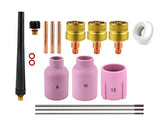 Consumables Kits for 9-20-25 Series TIG Torches - Large Diameter Gas Lens Set-Up