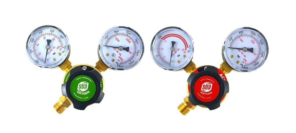 '- Regulator Welding Gas Gauges - Rear Connector - LDP series