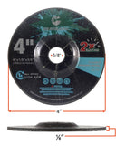 Flexible Grinding Wheel for Steel/Stainless Steel - Depressed Center - 4" x 1/8" x 5/8" -T42 - GRIT 120