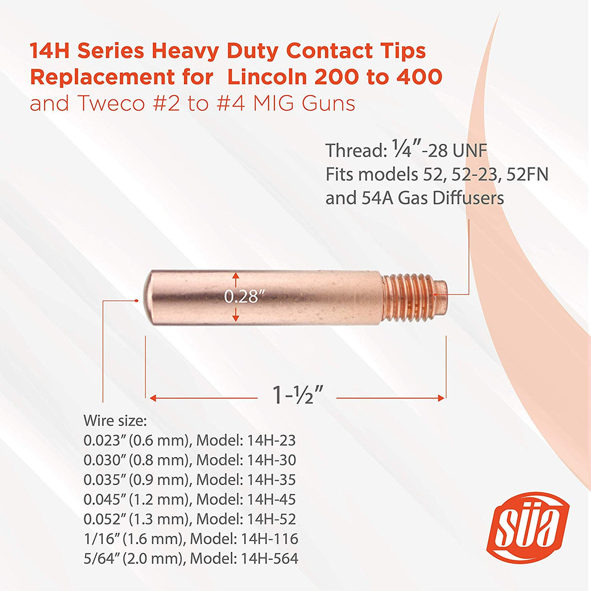 MIG Gun Consumables Kit - Compatible with Lincoln/Magnum 300 & 400