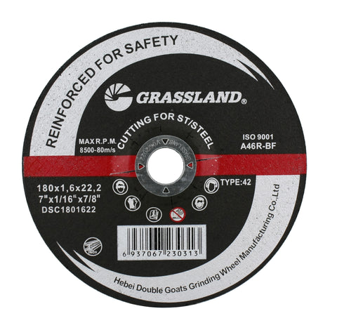 Cutting Disc, Stainless Steel Freehand Cut-off wheel - Depressed Center - 7" x 1/16" x 7/8" -T42