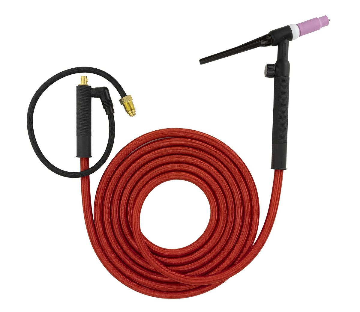 SÜA 17V TIG torch assembly with SÜAFlex cable and separate gas hose connector