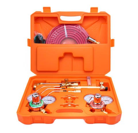 SÜA Oxygen and Acetylene Gas Cutting, Welding and Heating Set - Heavy-Duty Torch - Plastic Box - Model: Wyvern H