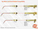 SÜA Acetylene Welding & Brazing Tips 23A90 with Mixer - All Sizes