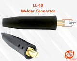 SÜA 300 Amp Welding Ground Clamp Lead Assembly - #1 AWG cable - High-Copper Clamp