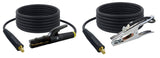 Black welding lead set with AF-50 holder, steel ground clamp and LC-40 connectors