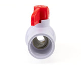 URA WATER PVC Ball Valves - 1/2 to 1-1/2 Inch - Socket - Schedule 40