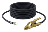 SÜA - 200 Amp Welding Ground Clamp Lead Assembly - Terminal Lug Connector - #2 AWG 100% Copper Cable & High-Copper Ground Cla