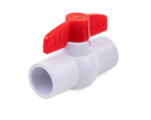 URA WATER PVC Ball Valves - 1/2 to 1-1/2 Inch - Socket - Schedule 40