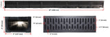 URA WATER - Model UA-100 - Drainage Trench Set - Channel Drain With Grate - Black Plastic - 1 x 39" Long