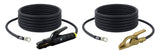 SÜA - 200 Amp Welding Leads Set Assembly - Terminal Lug Connector - #2 AWG 100% Copper Cable & High-Copper Ground Clamp (15 F
