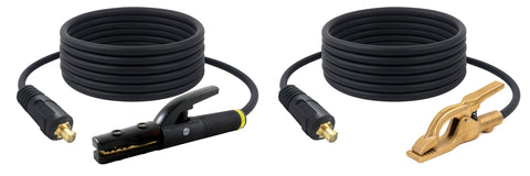SÜA 350 Amp Welding Leads Assembly Set - 1/0 AWG cable - High-Copper Clamp