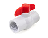 URA WATER PVC Ball Valves - 1/2 to 1-1/2 Inch - Threaded - Schedule 40