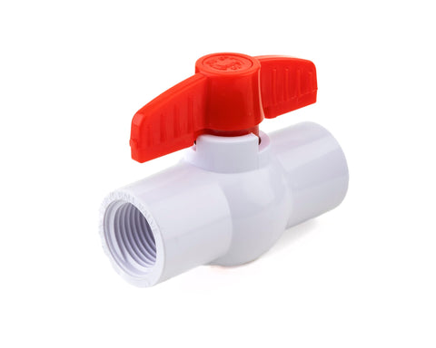 URA WATER PVC Ball Valves - 1/2 to 1-1/2 Inch - Threaded - Schedule 40