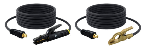 SÜA 300 Amp Welding Leads Assembly Set - #1 AWG cable - High-Copper Clamp