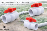 URA WATER PVC Ball Valves - 1/2 to 1-1/2 Inch - Threaded - Schedule 40
