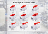 URA WATER PVC Ball Valve - 4 Inch - Socket - Schedule 40