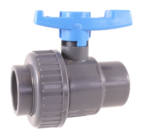 URA WATER - PVC Single Union Shut-Off Ball Valve 1" - 150 psi - Schedule 40 - ASTM Socket (12-Pack)