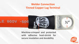 SÜA ULTRA FLEX - 200 Amp Welding Electrode Holder Lead Assembly - #2 AWG 100% Copper Cable