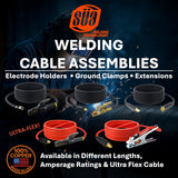 SÜA ULTRA FLEX - 200 Amp Welding Electrode Holder Lead Assembly - #2 AWG 100% Copper Cable