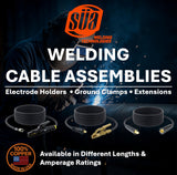SÜA 300 Amp Welding Ground Clamp Lead Assembly - #1 AWG cable - High-Copper Clamp