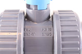 URA WATER - PVC Double Union Shut-Off Ball Valve 1" - 150 psi - Schedule 40 - ASTM Socket (12-Pack)