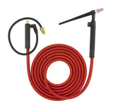SÜA 9V TIG torch assembly with SÜAFlex cable and separate gas hose connector