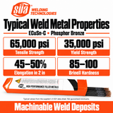 SÜA ECuSn-C typical weld-metal properties