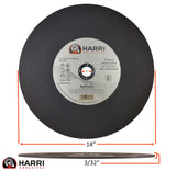 Cutting Disc, Steel Cut-off Wheel for Chop Saw - 14" x 3/32" x 1"