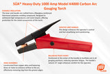 Heavy-Duty 1000 Amp Model K4000 Air Carbon Arc Gouging Cutting Torch - 7' & 10'