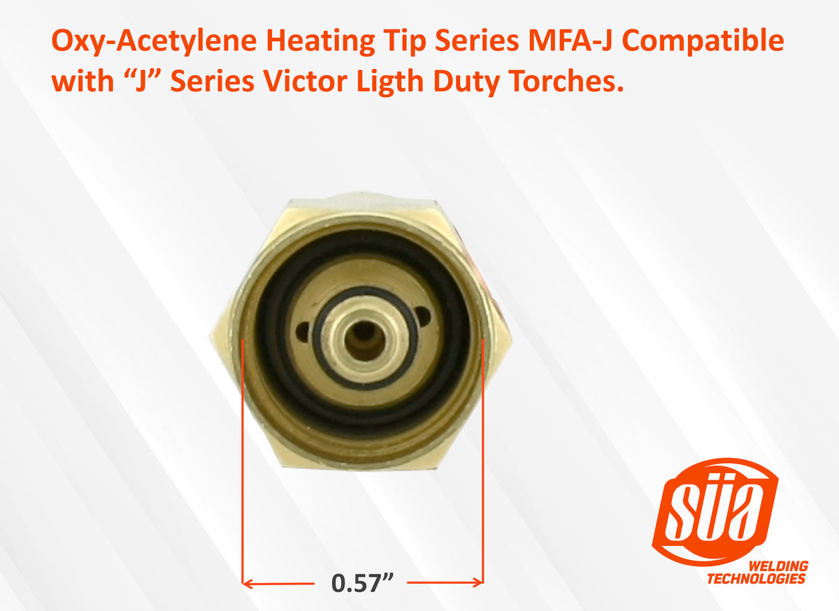 SÜA® OxyAcetylene Heating Tip Rosebud Series MFAJ Compatible with