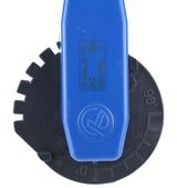 Blue butterfly valve handle and angle indicator