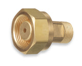 CGA-520 to CGA-200 brass adapter