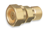 CGA-520 to CGA-300 brass adapter