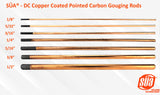 SÜA® - DC Copper Coated Pointed Carbon Gouging Rods