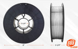 E71T-GS spool front and side views with hub and spool dimensions