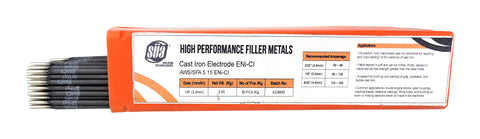 SÜA nickel cast iron electrodes beside orange package