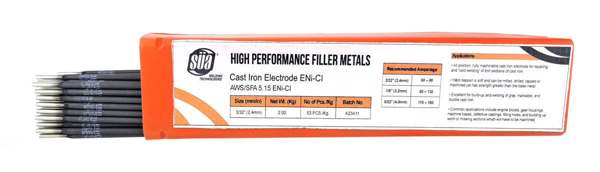 SÜA nickel electrode package with exposed coated rods