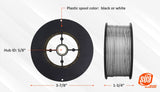 Stainless steel 2 lb wire spool dimension diagram