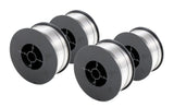 Four stainless steel MIG wire spools