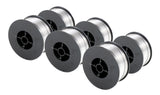 Six stainless steel MIG wire spools