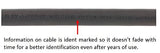 Black Flex-A-Prene cable identification markings