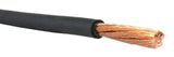Black #4 AWG cable copper strands, close-up