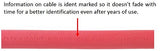 Red Flex-A-Prene cable identification markings