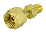 Fuel-gas size B to A adapter close-up
