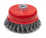 4 inch carbon steel knotted cup brush