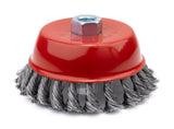 5 inch carbon steel knotted cup brush