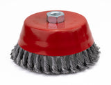 6 inch carbon steel knotted cup brush