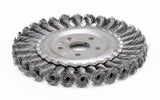 6 inch carbon steel knotted wire wheel with 7/8 inch arbor