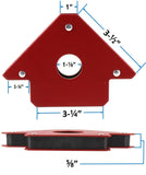 Large arrow welding magnet dimension drawing